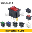 KCD1 Interrupteur à bascule lumineux 15x21 mm 230V 6A 2-3 positions encastrable