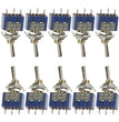 10pcs Mini Toggle Switch ON-OFF-ON SPDT MTS-103 3 Position 3 Pin 6mm 6A 125VAC