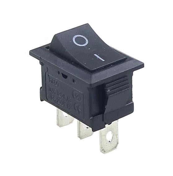 KCD1 Interrupteur à bascule lumineux 15x21 mm 230V 6A 2-3 positions encastrable
