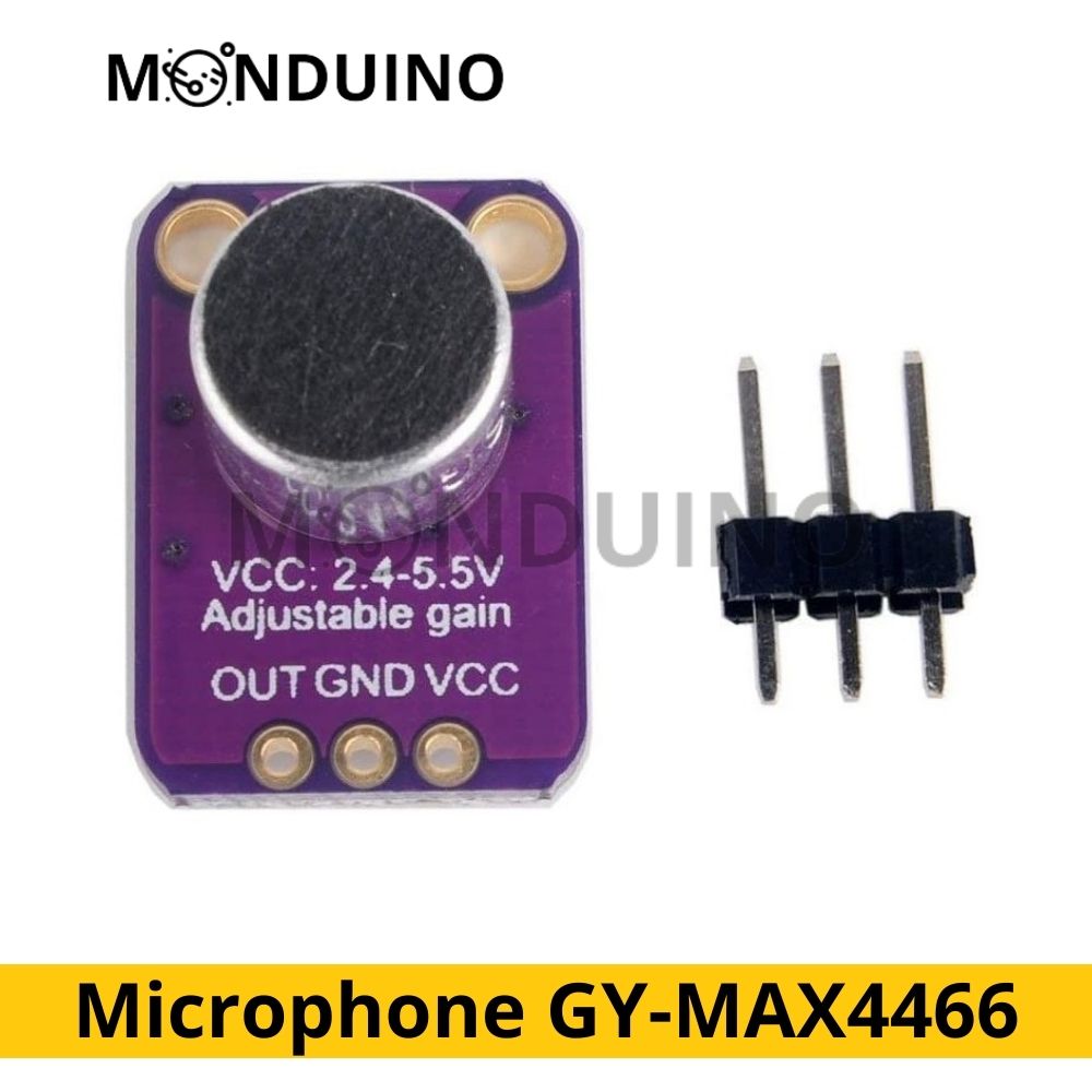 Microphone GY-MAX4466 Sensor with Adjustable Gain &amp; Mikrofonverstärker GY-Max4466 Modul