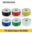 Fil électrique 0,05mm² 30 AWG 0,25mm Câble souple cuivre AWG30