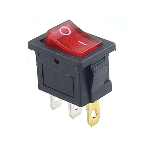 KCD1 Interrupteur à bascule lumineux 15x21 mm 230V 6A 2-3 positions encastrable