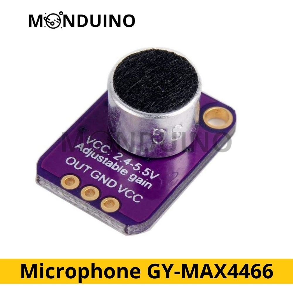 Microphone GY-MAX4466 Sensor with Adjustable Gain &amp; Mikrofonverstärker GY-Max4466 Modul