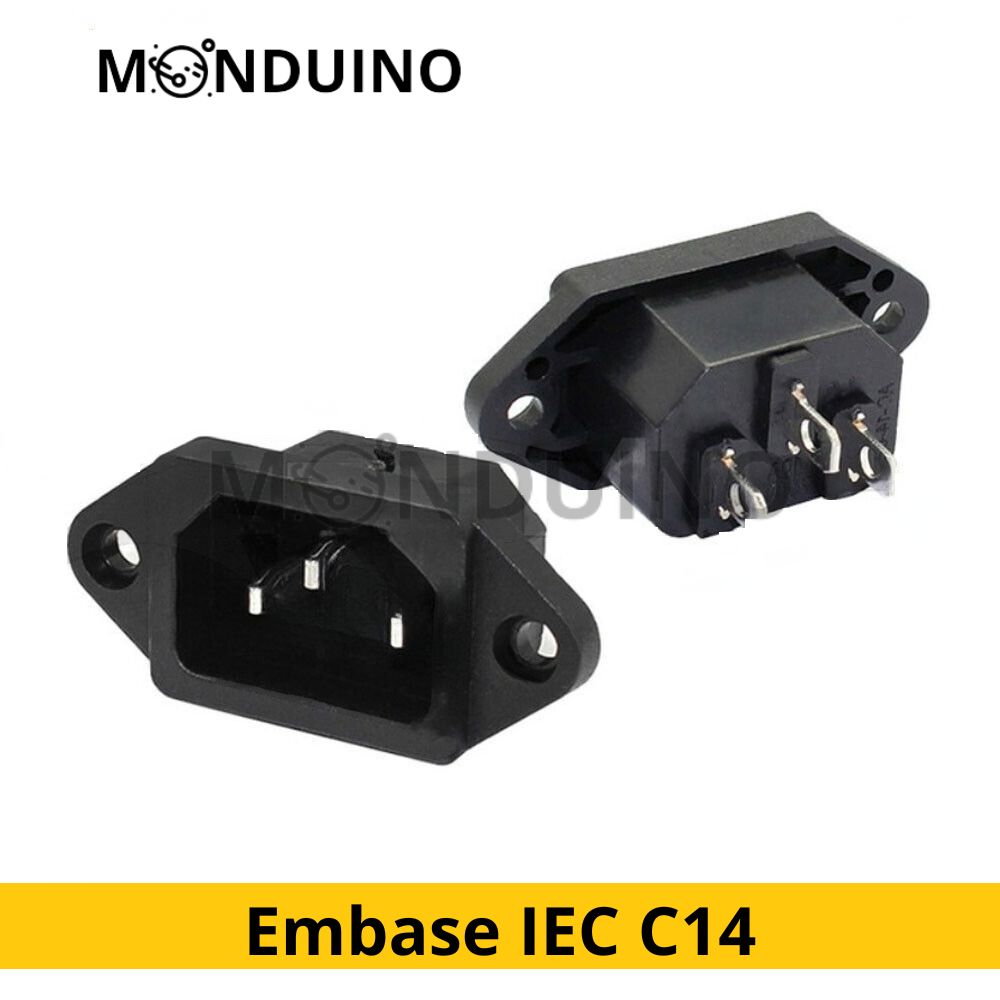 Connecteur embase IEC 320 C14 Mâle prise d'alimentation ordinateur 250V 10A