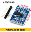 HX711 Module capteur poids pression 24-bit et sonde 1 5 10 20 kg