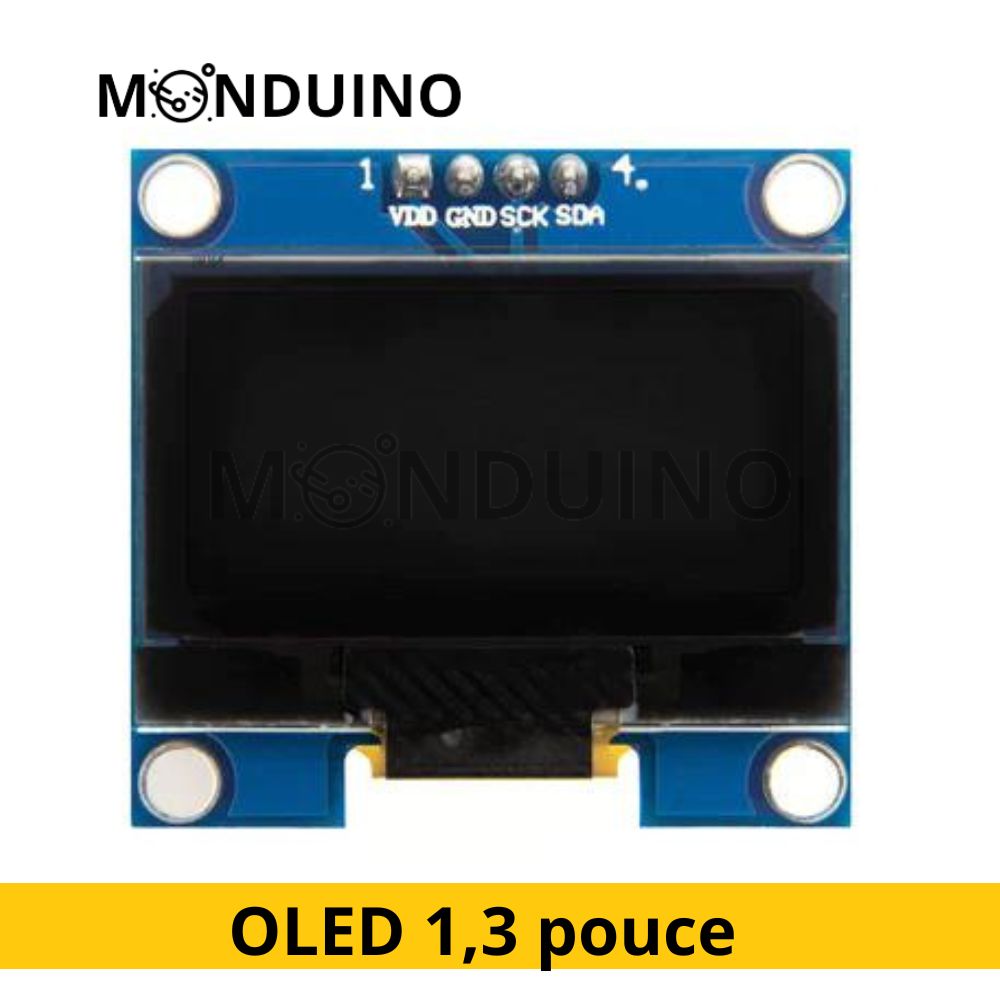 1,3 pouce OLED I2C 128 x 64 pixels module d’affichage compatible avec Arduino et Raspberry Pi