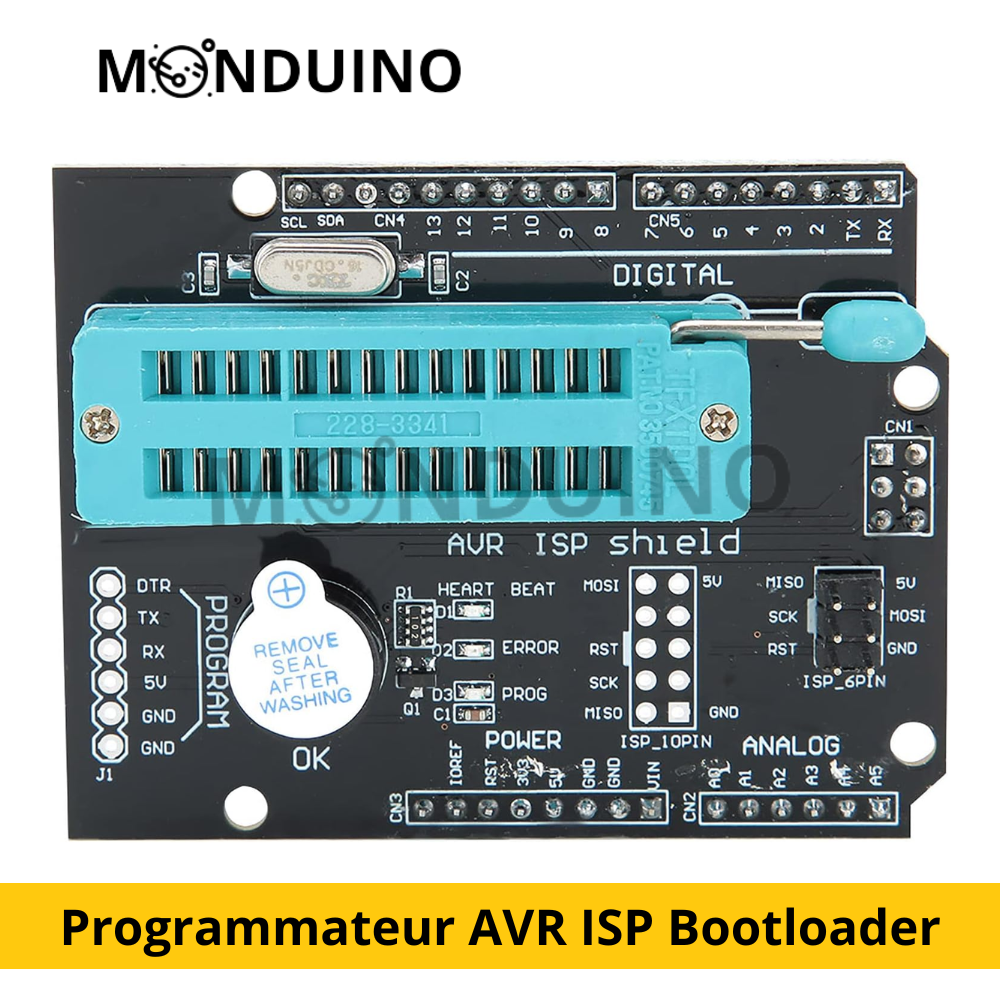 Shield Programmateur AVR ISP – Module Gravure Bootloader pour ATmega [D-05]