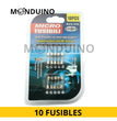 10 FUSIBLES AUTO BXS-006 différent ampérage Micro Fusible 12V 24V