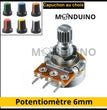 Potentiomètre Linéaire 6mm - 1K 2K 5K 10K 20K 50K 100K 250K 500K 1M / Boutons