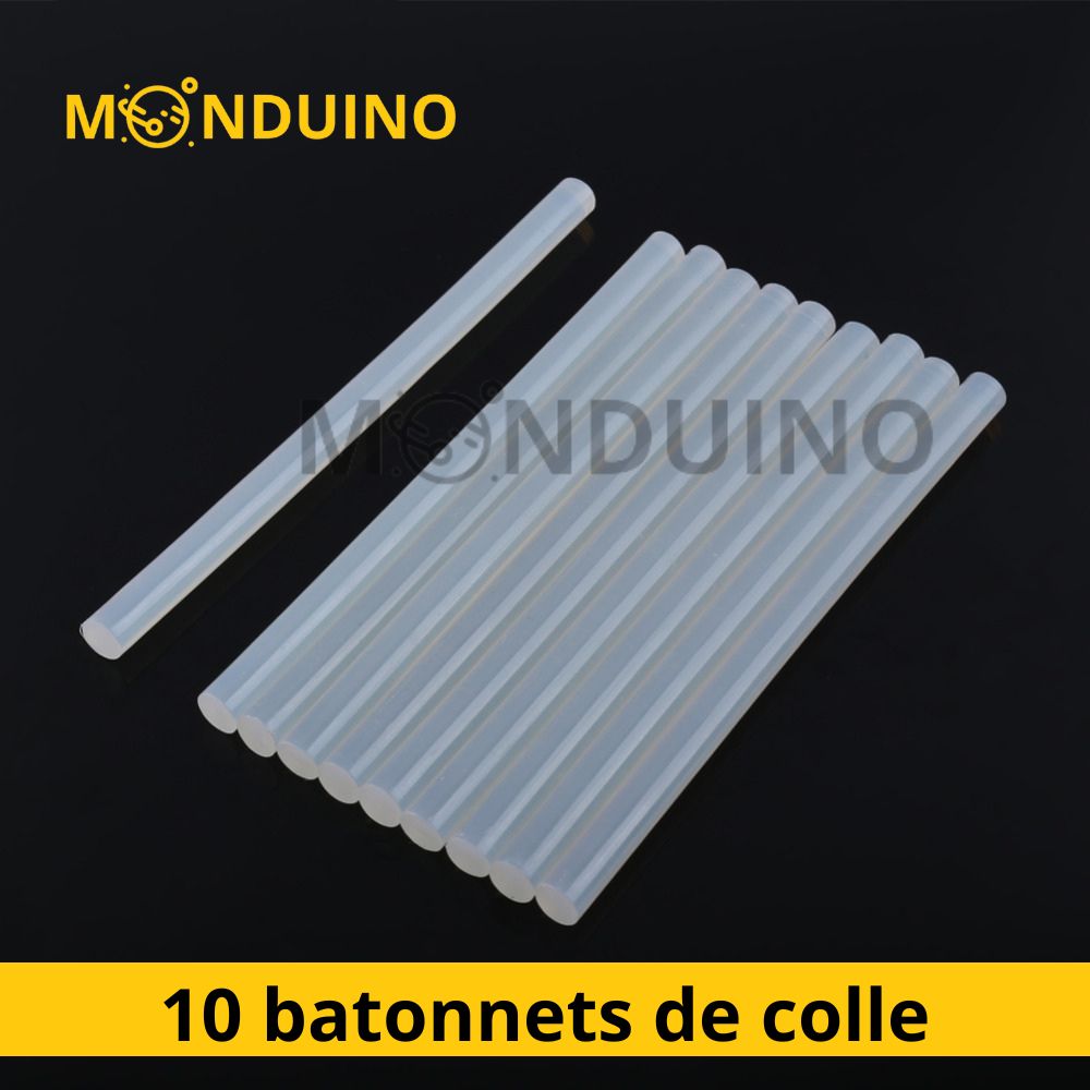 10 batons de colle translucide pour pistolet a CHAUD 11 x150 mm GLUE STICK