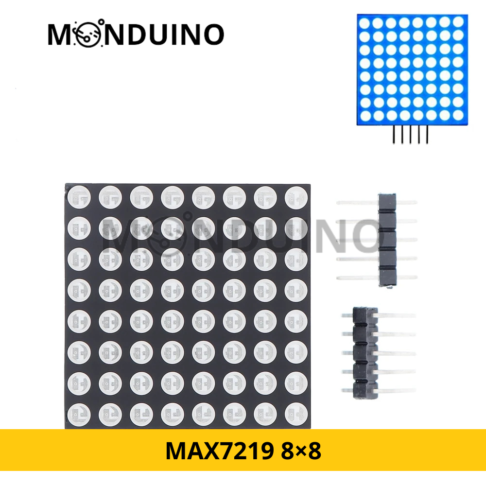Module Matrice LED MAX7219 8×8 – Afficheur Dot Matrix Rouge / Vert / Bleu [D-24]