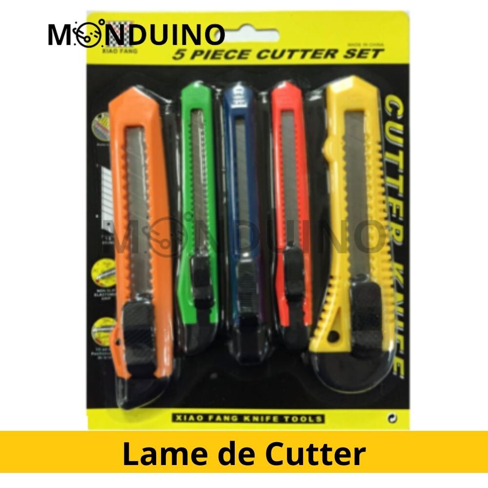 5 Cutters Lame incluse Cuter Loisirs Découpe Bricolage 