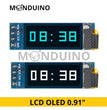 Écran OLED 0.91" 128x32 Module LCD I2C SSD1306 affichage blanc /bleu
