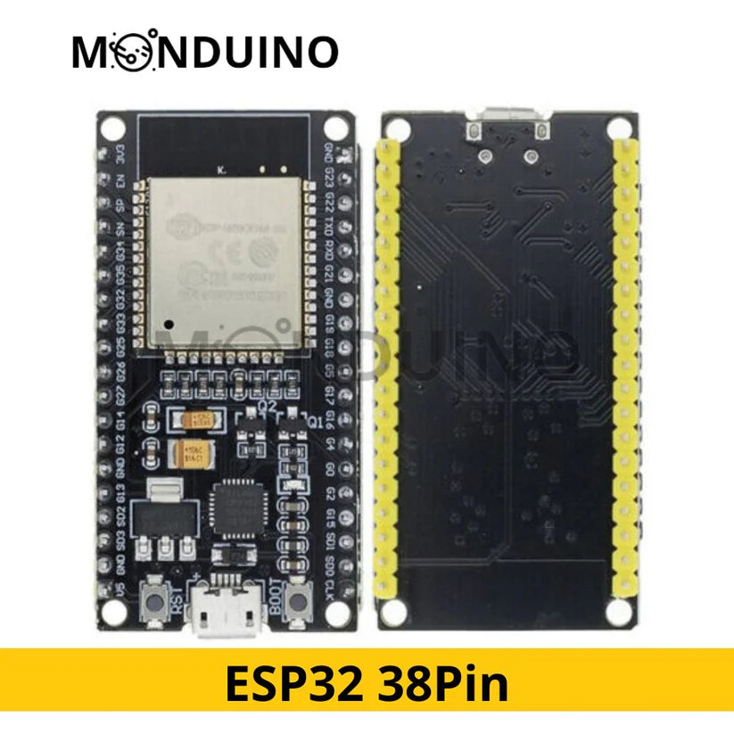 Module ESP32 NodeMCU WiFi Bluetooth 38 Pins compatible Arduino IDE IoT – Monduino [A-36a]