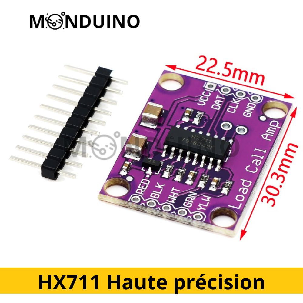 HX711 Module capteur poids pression 24-bit et sonde 1 5 10 20 kg