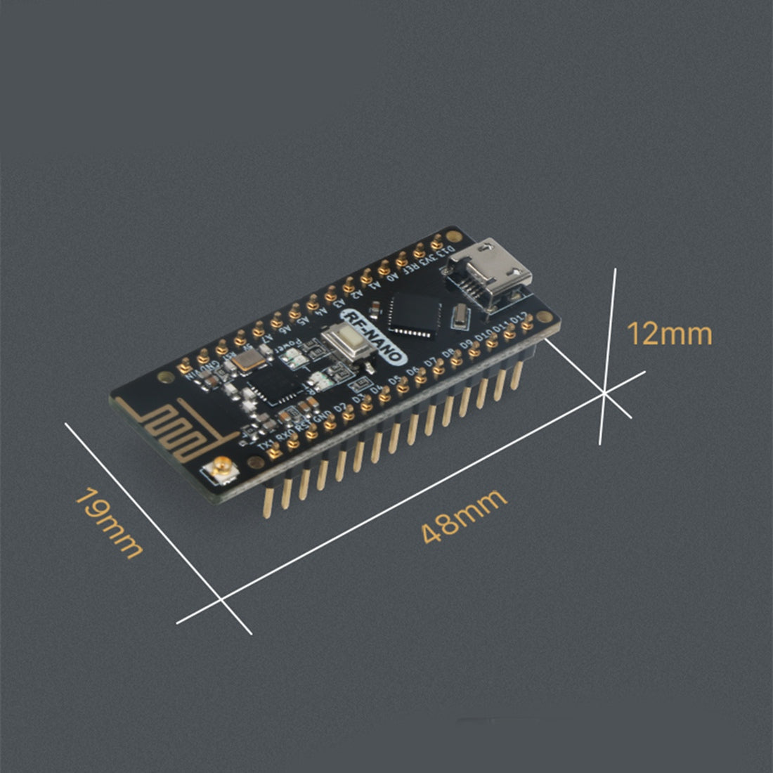 RF Nano V3.0 ATmega328P QFN32 5V 16M CH340 NRF24L01 2.4G comp. IDE Arduino