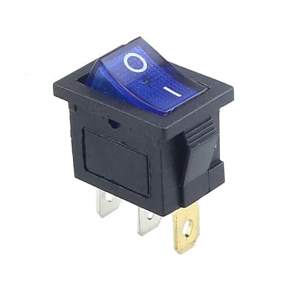KCD1 Interrupteur à bascule lumineux 15x21 mm 230V 6A 2-3 positions encastrable