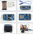 Kit d'horloge en temps réel - Module d'horloge DS3231 AT24C32 + Pilote de carte Micro SD + Carte de développement Nano V3.0 + Écran OLED 128X64 + Buzzer + Fils de connexion et breadboard