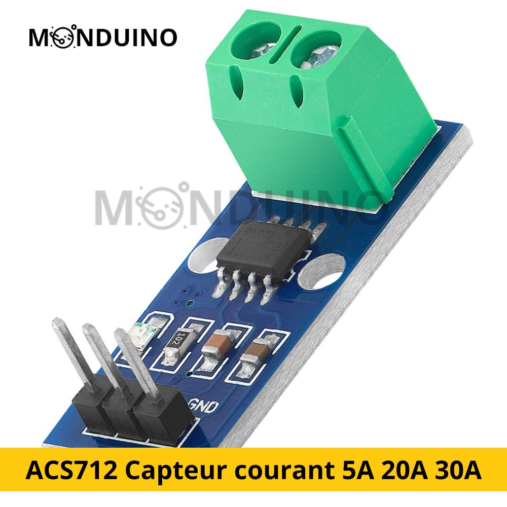 ACS712 Capteur de courant 5A 20A 30A - Module ampèremètre sonde Hall