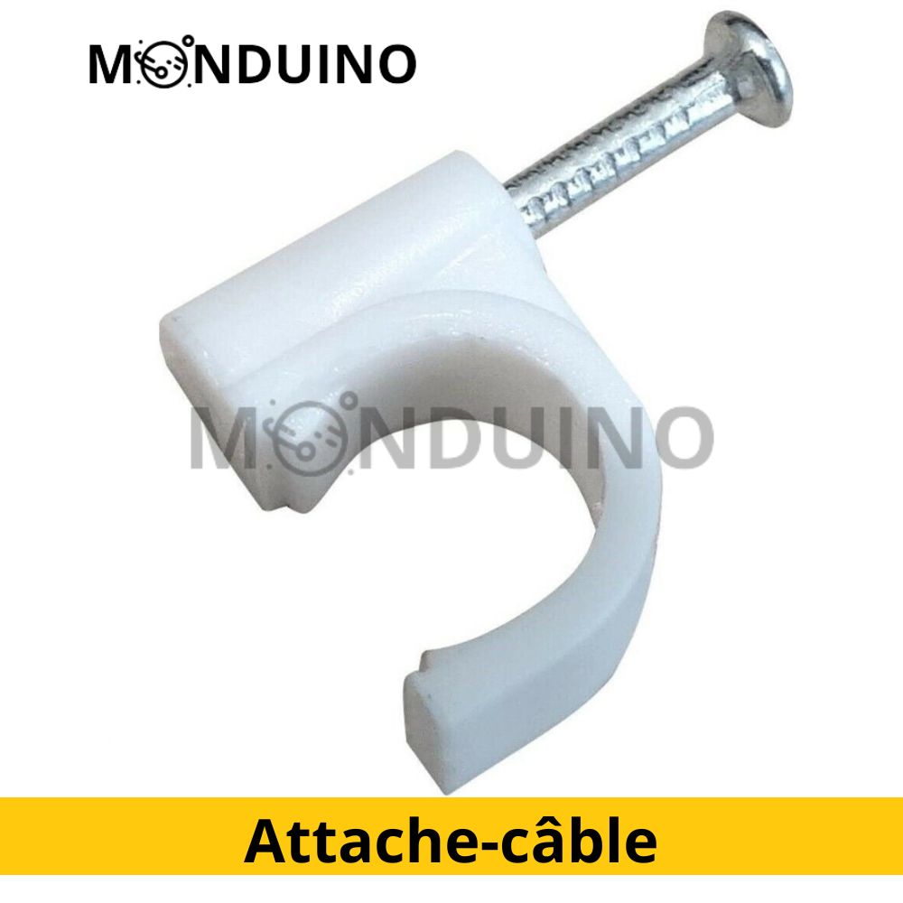 Attache-câble Fils pontets 10mm Fixation avec Clou