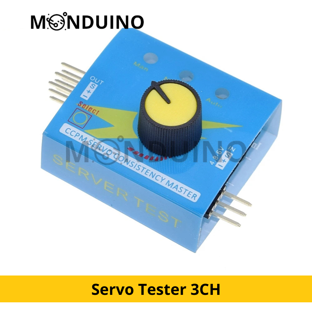 Testeur de Servomoteur RC 3CH – Testeur ESC et Servo – Générateur PWM CCPM 4.8-6V [D-17]