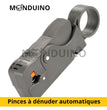 Pinces à dénuder automatiques - Outils de dénudage de fils et câbles avec couteau intégré - Pince à sertir pour câbles et outil de dénudage de câbles
