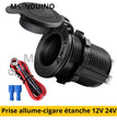 Prise allume-cigare étanche 12V 24V avec adaptateur