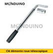 Telescopic wheel wrench 