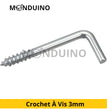 Screw Hook 3mm Thread Ceiling 30Pcs