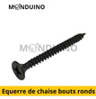 Chair square with round ends, matt black, 3.5x50 mm-Chair square with round ends