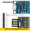 Carte de développement micro Blue Black TINY85 Digispark Kickstarter avec module ATTINY85 pour Arduino, prenant en charge l'interface IIC I2C et la connexion USB.
