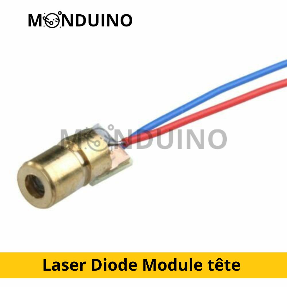 Laser 650nm Mini 6mm 5V 5 MW Laser Diode Module tête WL rouge arduino raspberry
