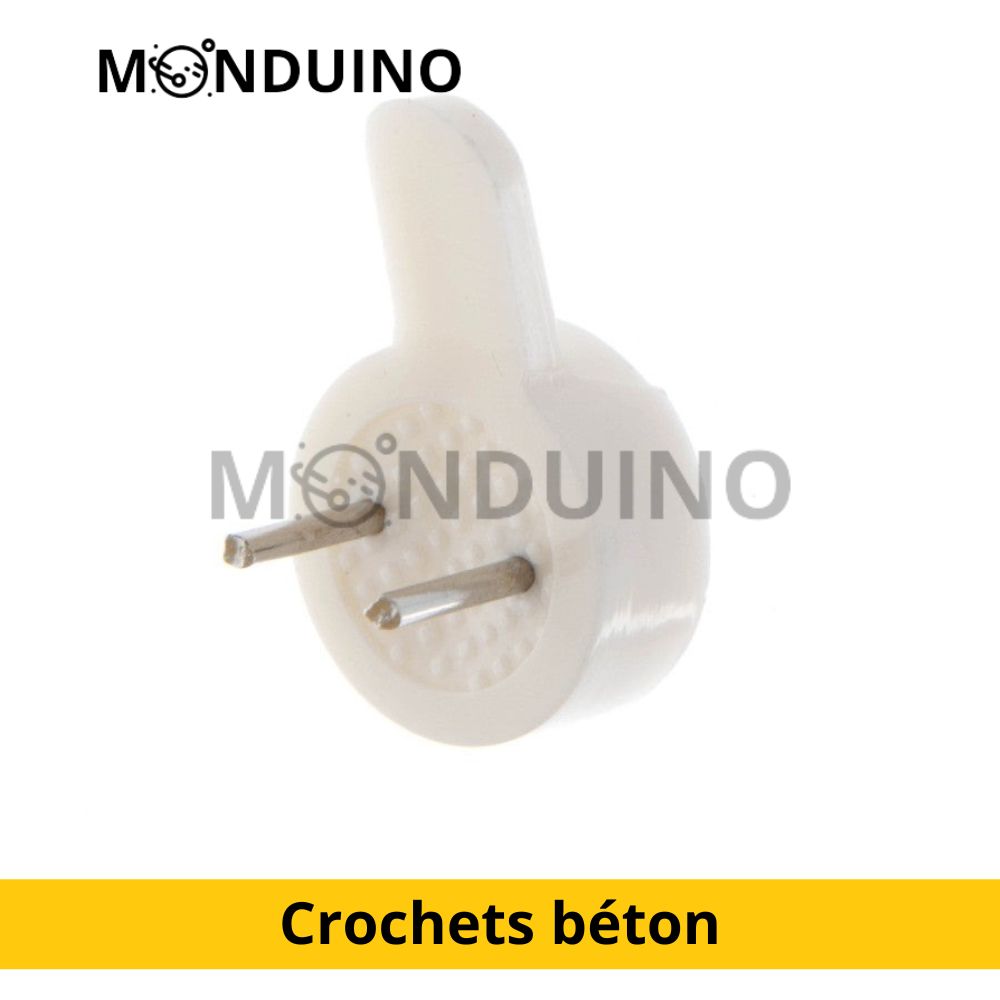 Set of 8 concrete hooks short tip 11 mm pictures and frames LE CROCHET FRANCAIS