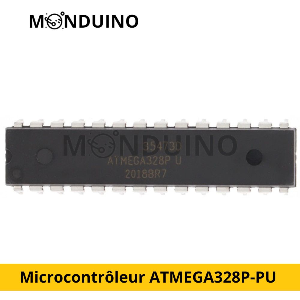 Microcontrôleur ATMEGA328P-PU - Puce ATMEGA328-PU, MCU AVR, mémoire FLASH de 32K, fréquence de 20MHz, boîtier DIP-28