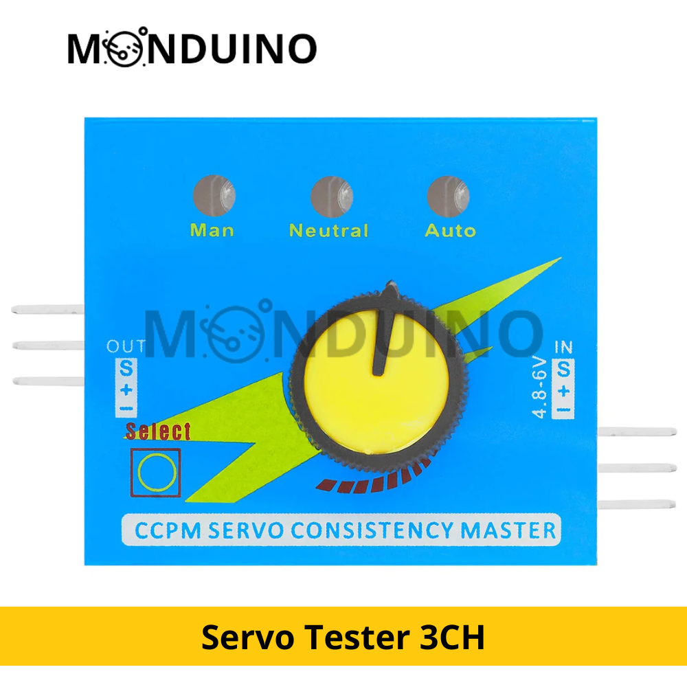 Testeur de Servomoteur RC 3CH – Testeur ESC et Servo – Générateur PWM CCPM 4.8-6V [D-17]