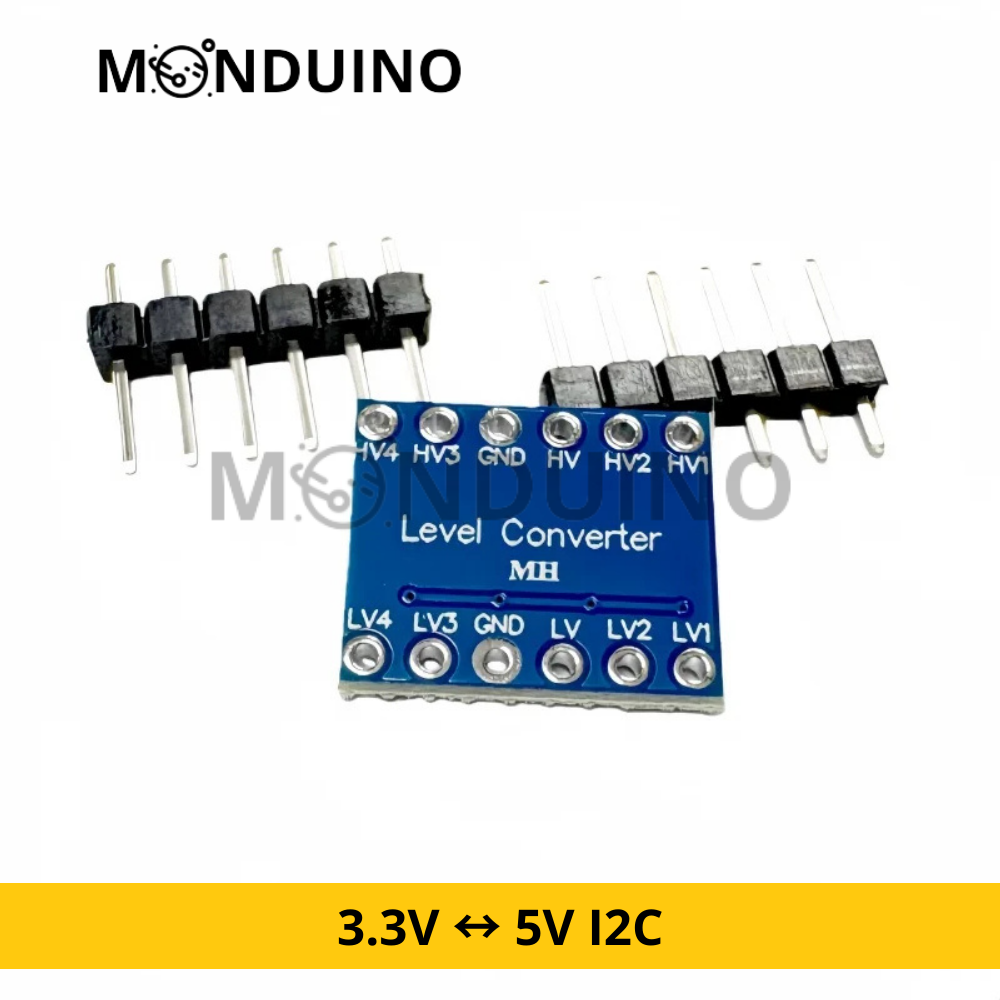 Convertisseur de Niveau Logique Bidirectionnel 4 Canaux – Module I2C / UART 3.3V ↔ 5V [D-19]