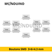Boutons Poussoirs Tactiles SMD 3×6×4.3 mm – Micro Switch Momentané 2 Pins – Lot de 10 – Monduino [E-02]