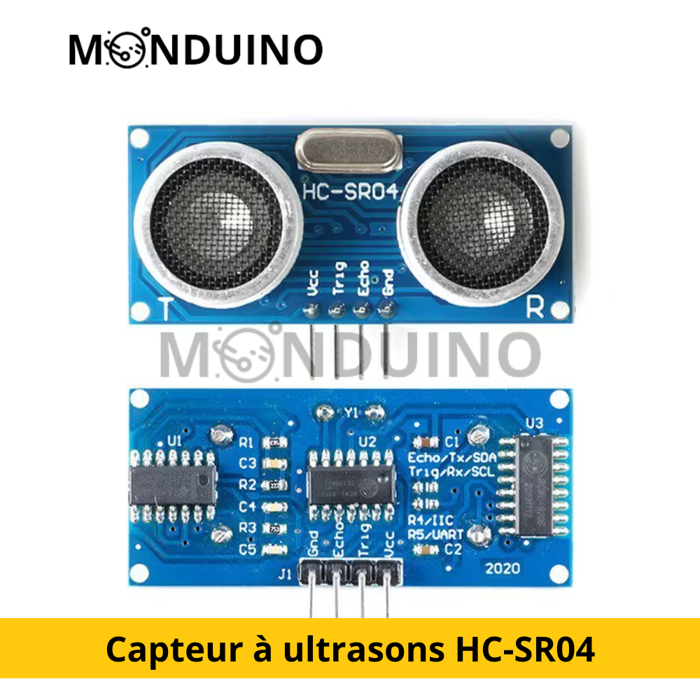 Capteur à ultrasons HC-SR04 Mesure de distance – MONDUINO [E-08]