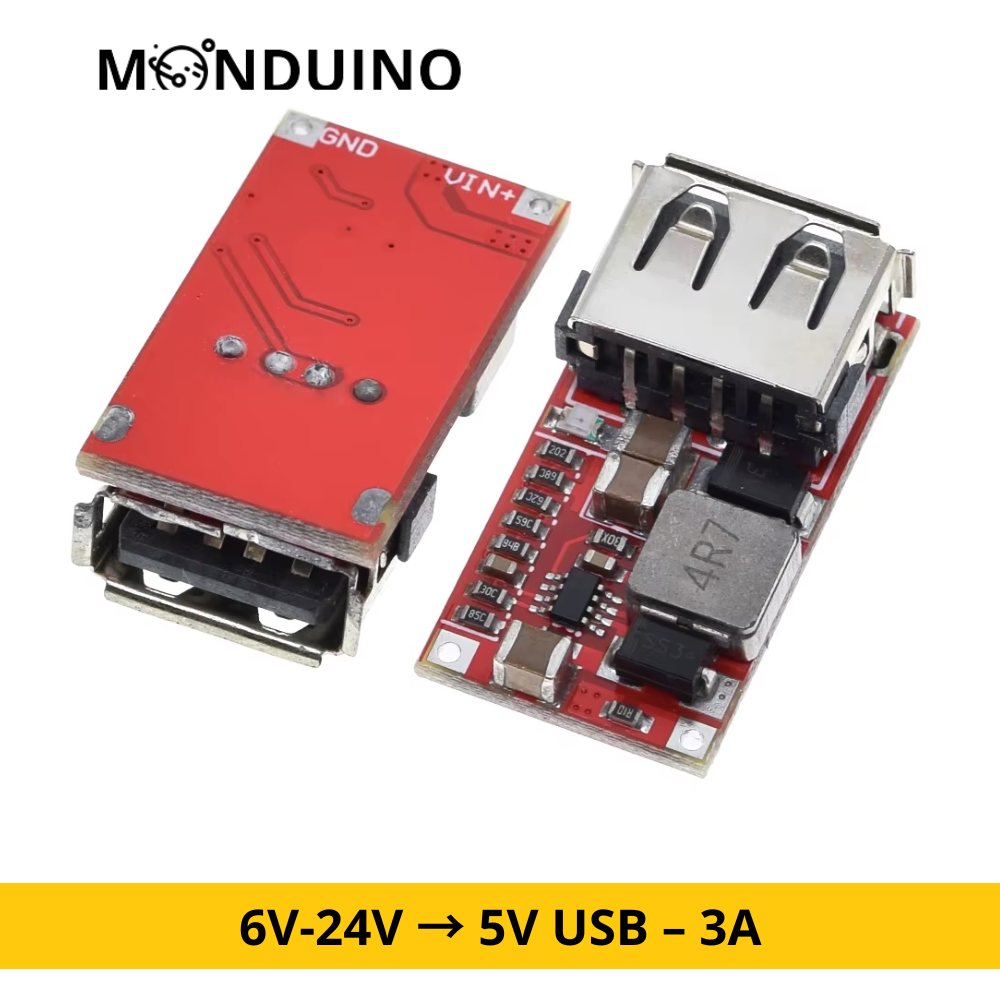 Step Down Converter DC 6v-12v-24v to 5V USB Output Power Supply Module 
