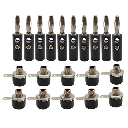 Fiches banane 4 mm plaquées or