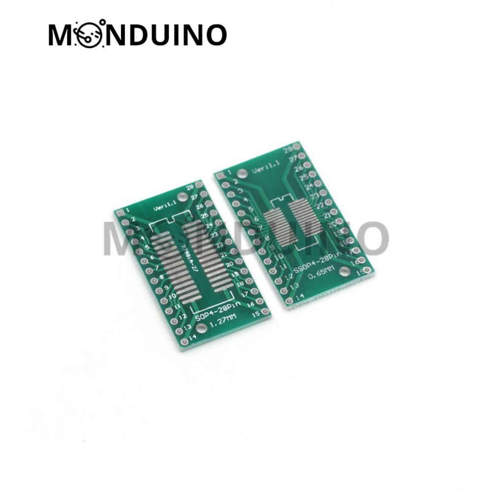 Circuit adaptateur SMD vers DIP - PCB SOP8 SOP10 SOP14 SOP16 SOP20 SOP24 SOP28
