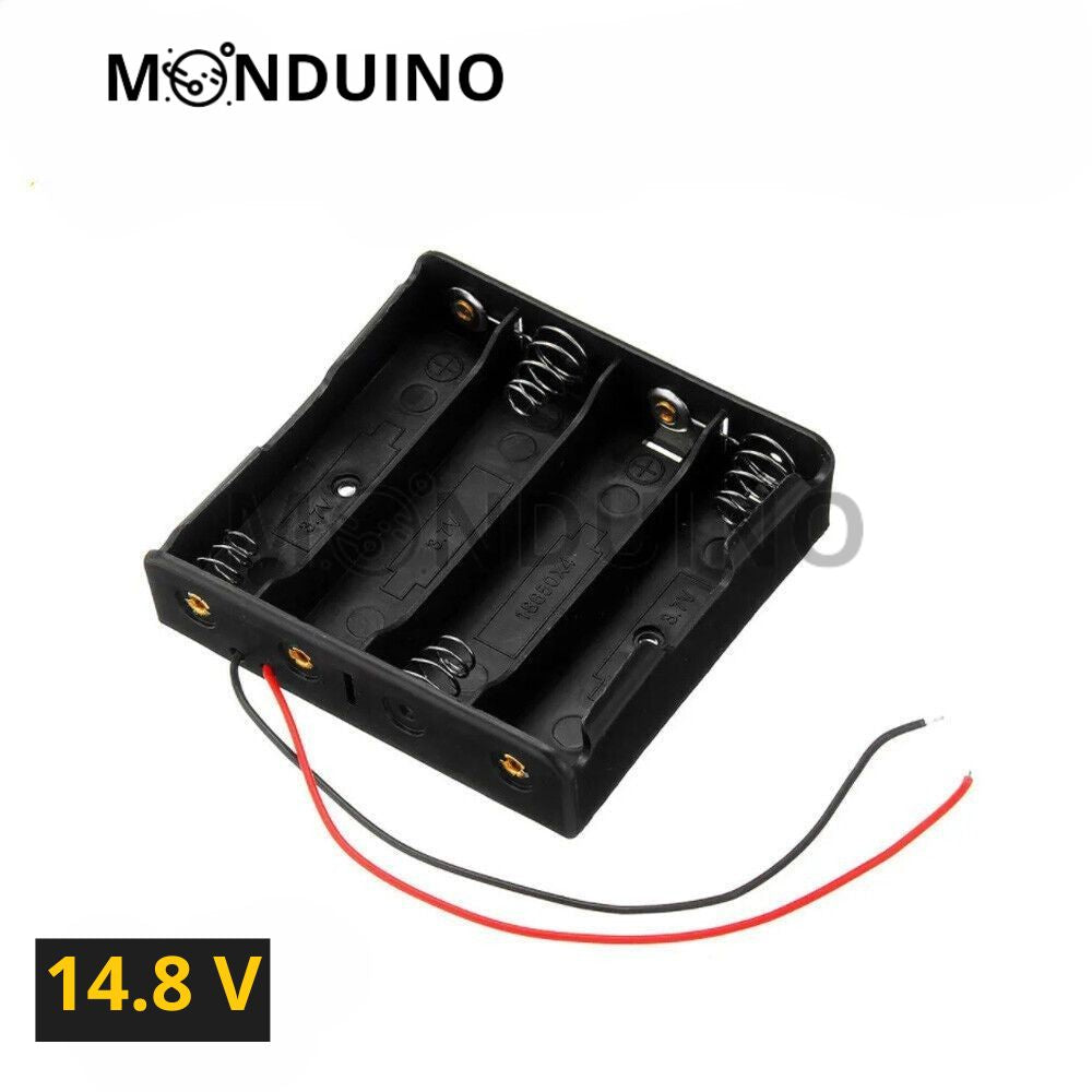 Coupleur Batterie 18650 support boitier 1 2 3 4 piles Li-ion 3.7 7.4 11.1 14.8V