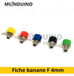Mini Fiche banane femelle chassis 4mm - Noir Rouge Jaune Vert Bleu - Banana plug