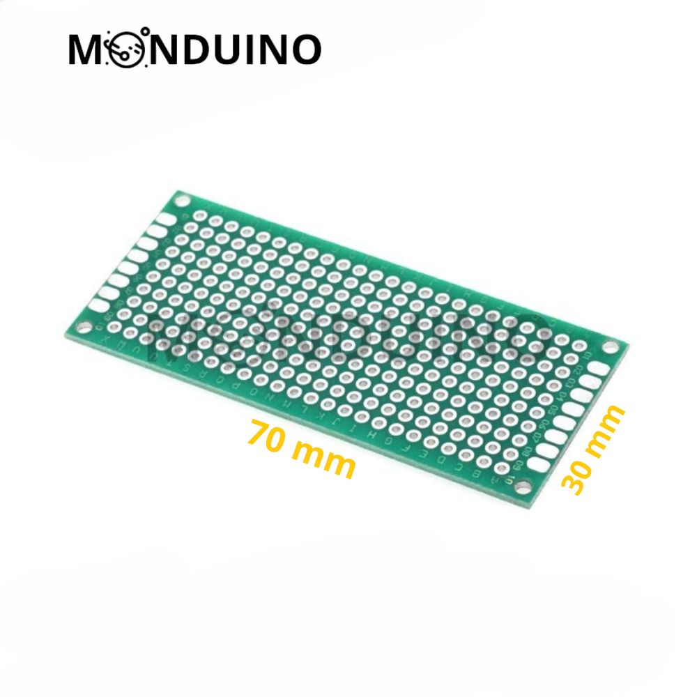 Carte Prototypage PCB Board perforée 2.54mm Double face - Dimensions au choix