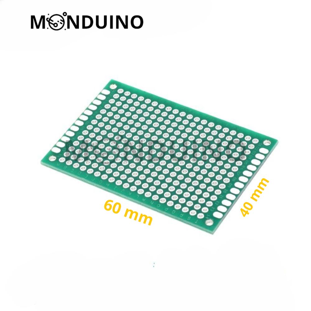Carte Prototypage PCB Board perforée 2.54mm Double face - Dimensions au choix