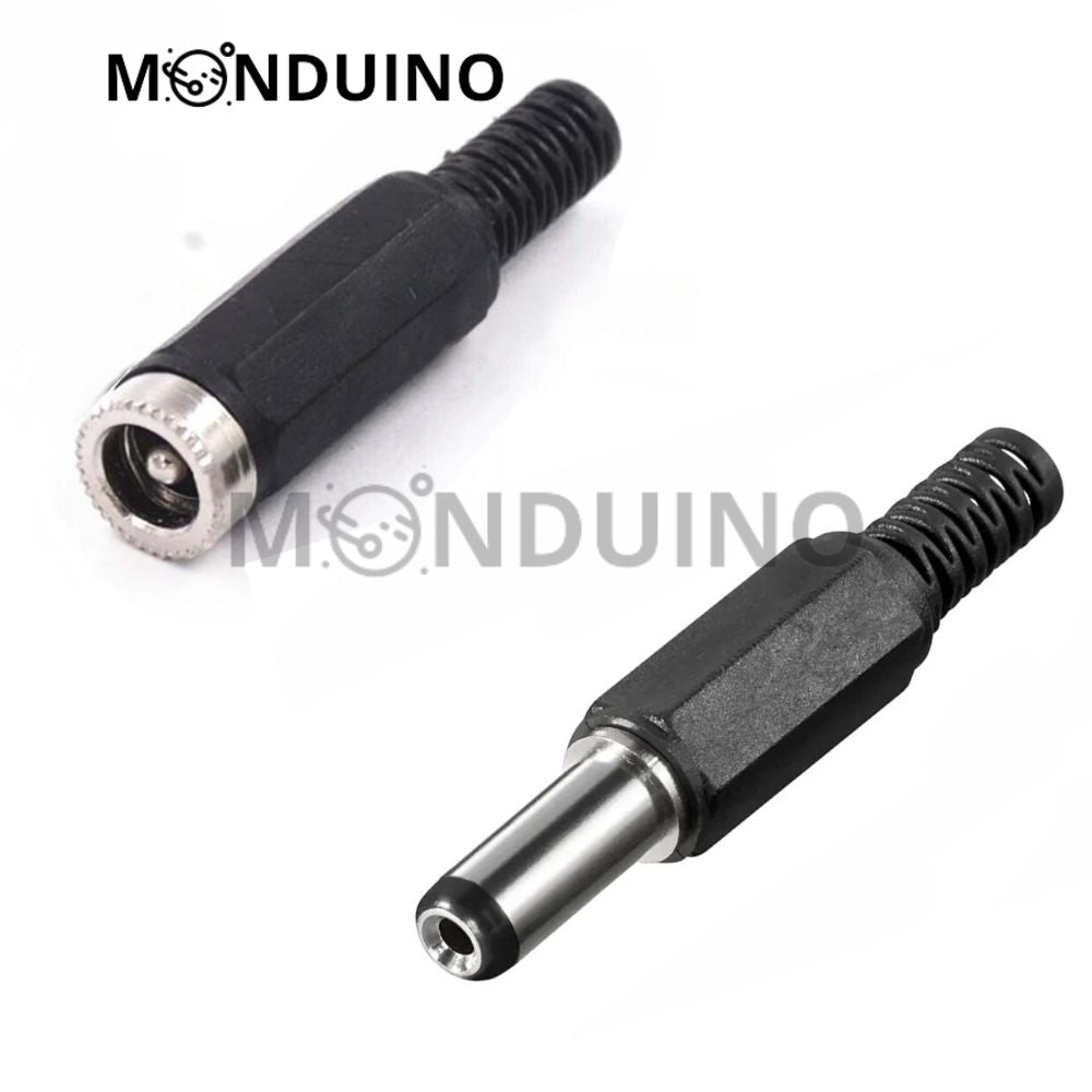 Fiche Jack DC 5.5x2.1mm 3A Mâle Femelle connecteur alimentation embase chassis