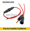 Porte fusible en ligne 5x20mm en verre à souder 230V 10A - Fuse holder filaire