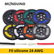 Fil électrique silicone souple 24 AWG 0,2mm² - Câble cuivre multibrin 1 à 100m