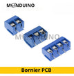 Bornier à vis 2, 3, 4 broches - 5 à 20 pcs - Borne pin à souder bleu PCB 5mm