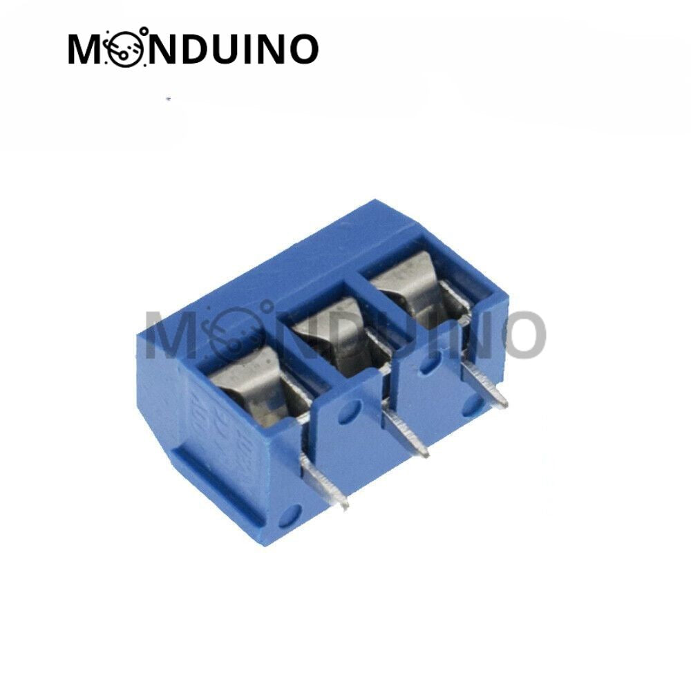 Bornier à vis 2, 3, 4 broches - 5 à 20 pcs - Borne pin à souder bleu PCB 5mm